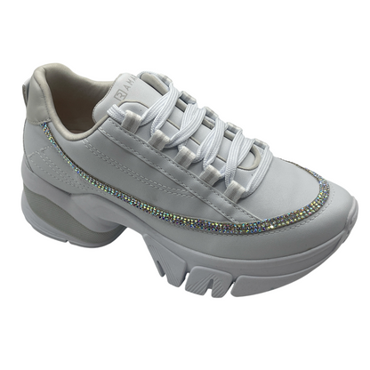 Tênis Feminino Chunky Plataforma Strass Ramarim 24-80106
