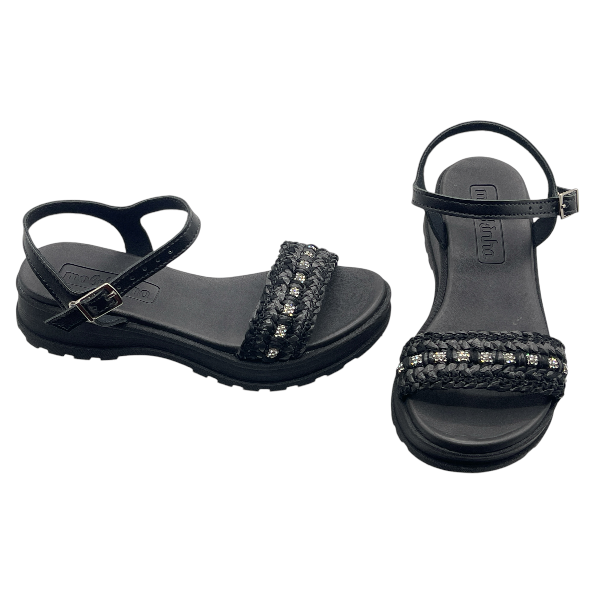 Sandália Feminina Infantil Tratorada Casual Strass Molekinha 2361.102