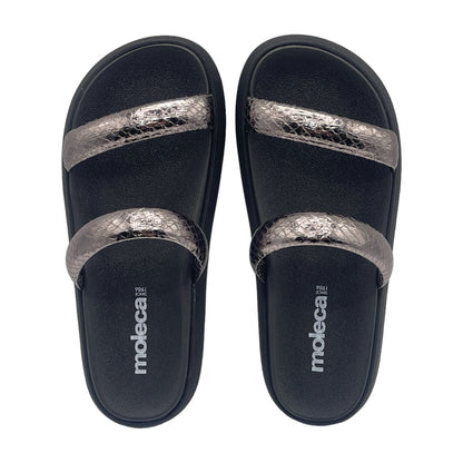 Chinelo Slide Tira Camurça Paris Glam Moleca 5507.101