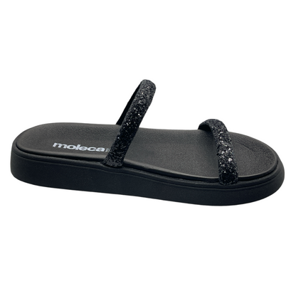 Chinelo Feminino Slide Tira Maxi Glitter Moleca 5507.100