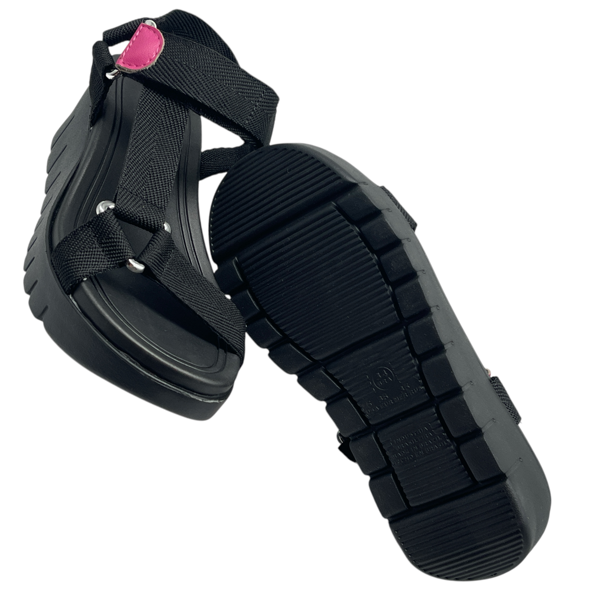 Sandália Feminina Flatform Tratorada Gorgurão Moleca 5536.101