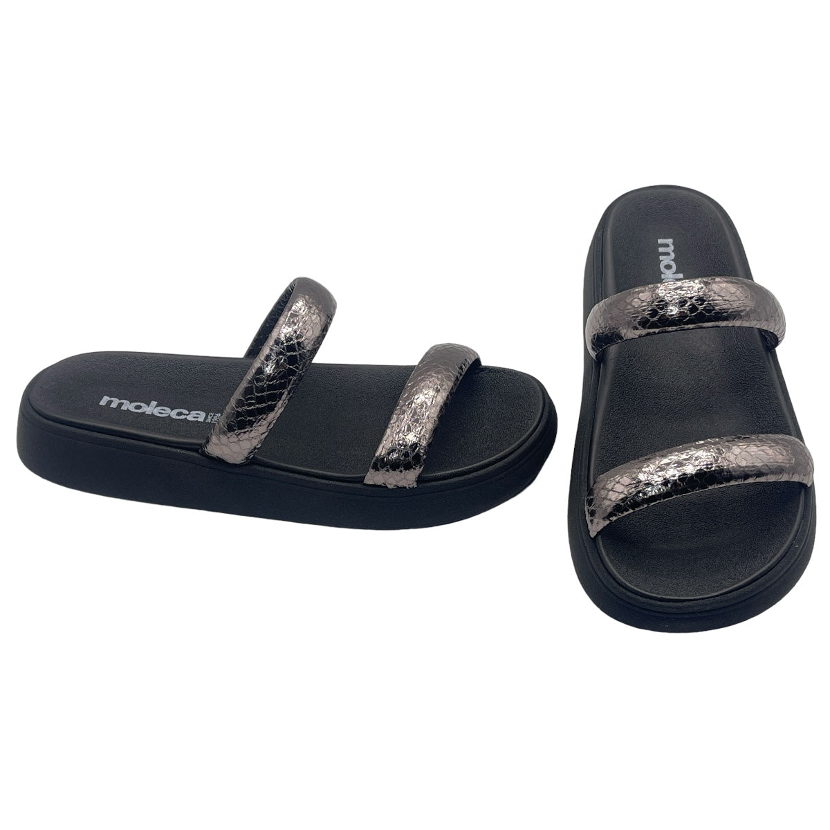 Chinelo Slide Tira Camurça Paris Glam Moleca 5507.101
