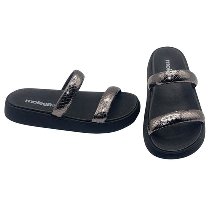 Chinelo Slide Tira Camurça Paris Glam Moleca 5507.101