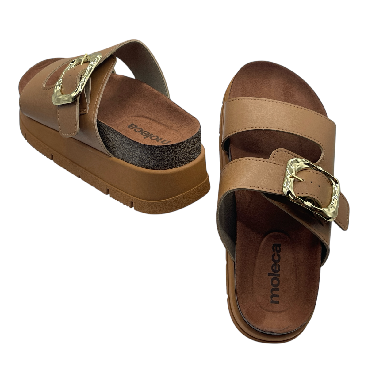 Sandália Tamanco Slide Flatfom Tratorada Moleca 5513.103