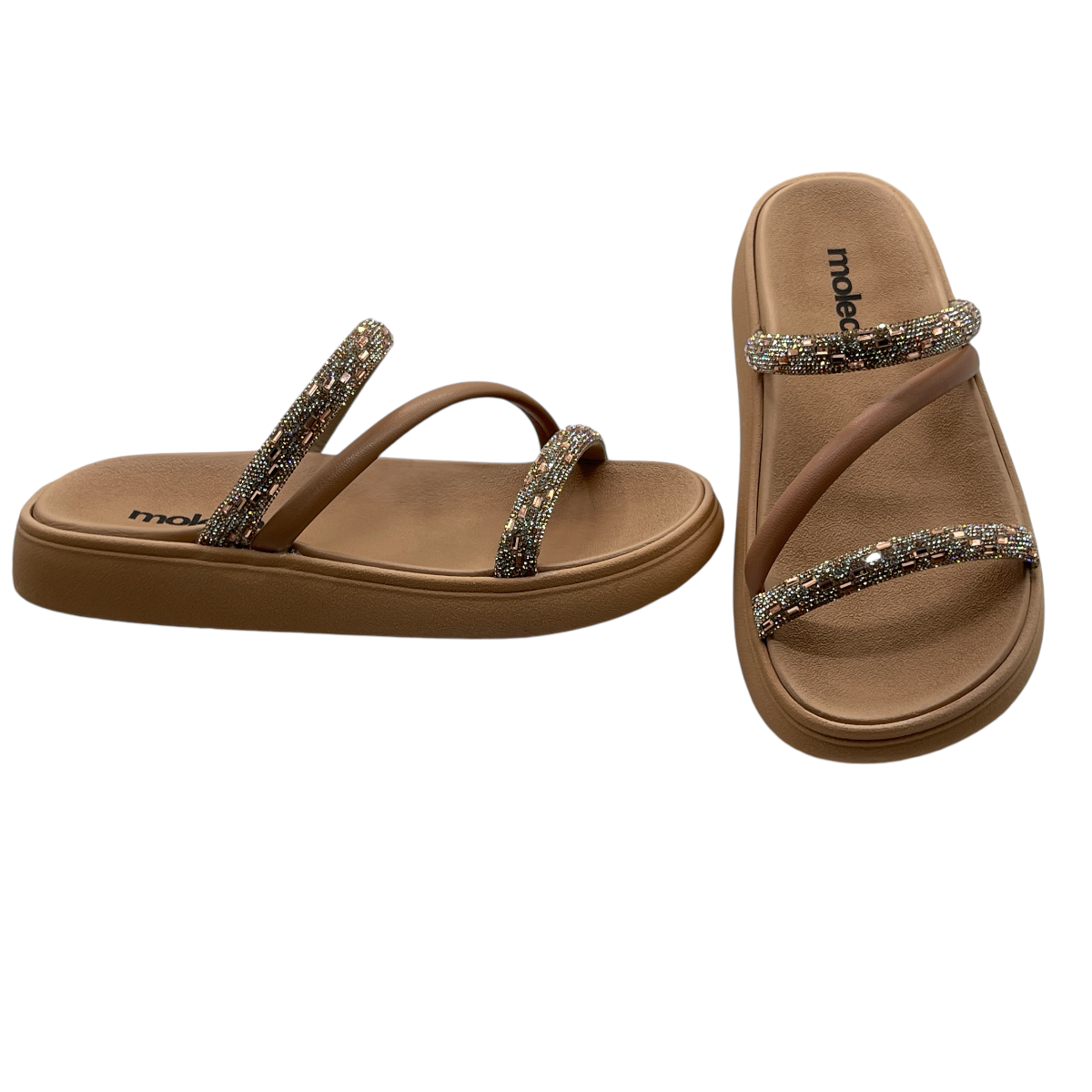 Chinelo Slide Tira Pronta Italia Strass Moleca 5469.121.28486