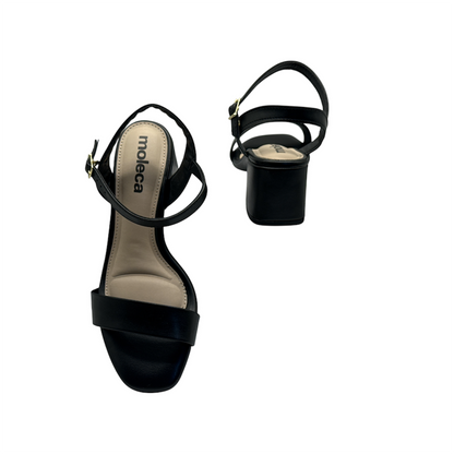 Sandalia Feminina Moleca Salto Grosso 5496.101 Preto