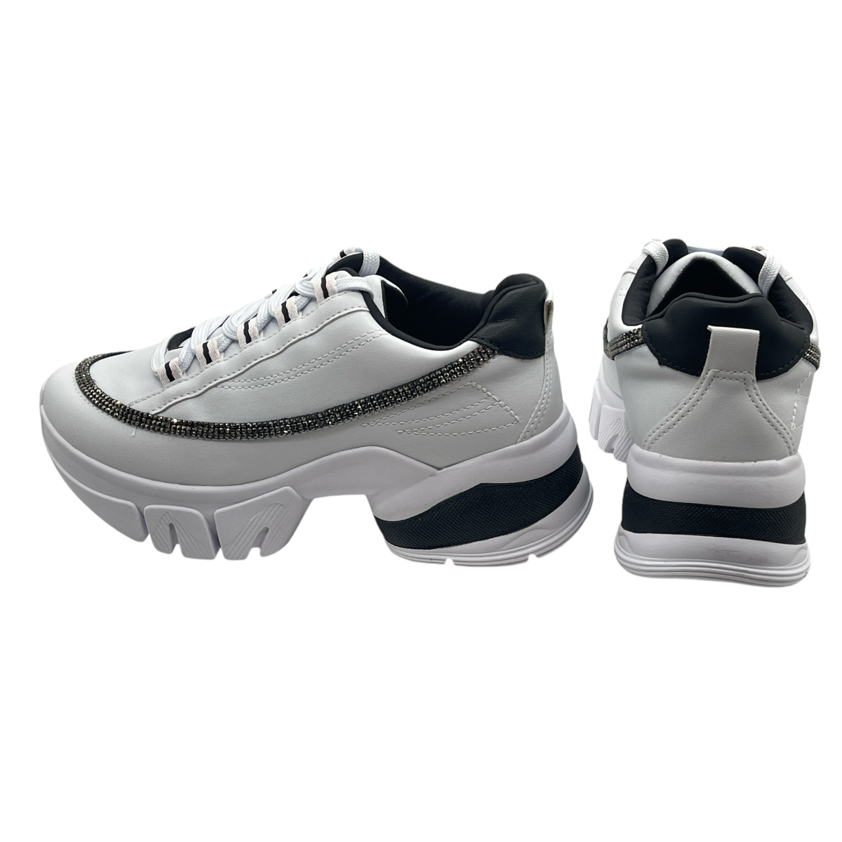 Tênis Feminino Chunky Plataforma Strass Ramarim 24-80106