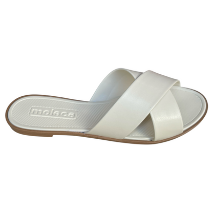 Sandália Feminina Rasteira Slide Tiras Cruzadas Moleca 5532.100