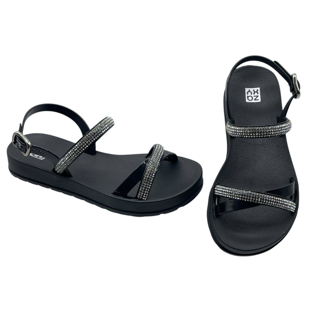 Sandália Papete Feminina Rasteira Zaxy Intense 19118