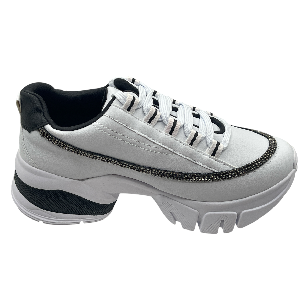 Tênis Feminino Chunky Plataforma Strass Ramarim 24-80106