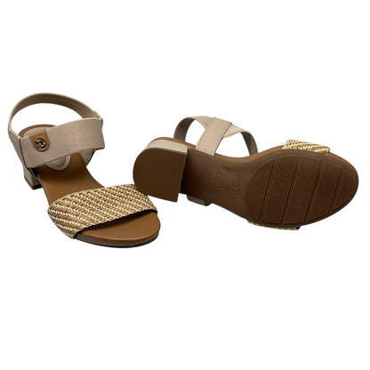 Sandália Elástico Canelado Salto Quadrado Modare Ultraconforto 7187.100