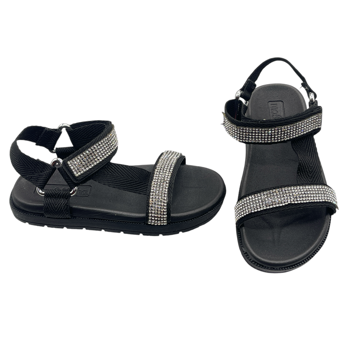 Sandália Papete Infantil Strass Gorgurão Molekinha 2352.106