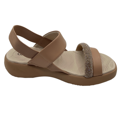 Sandália Feminina Com Strass e Elástico Comfortflex 24-81303