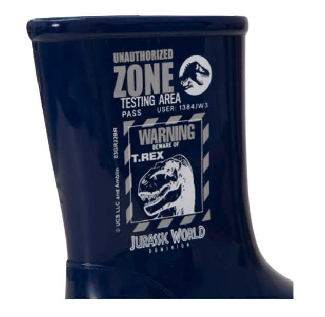 Bota Galocha Infantil Jurassic Parck World Zone Grendene