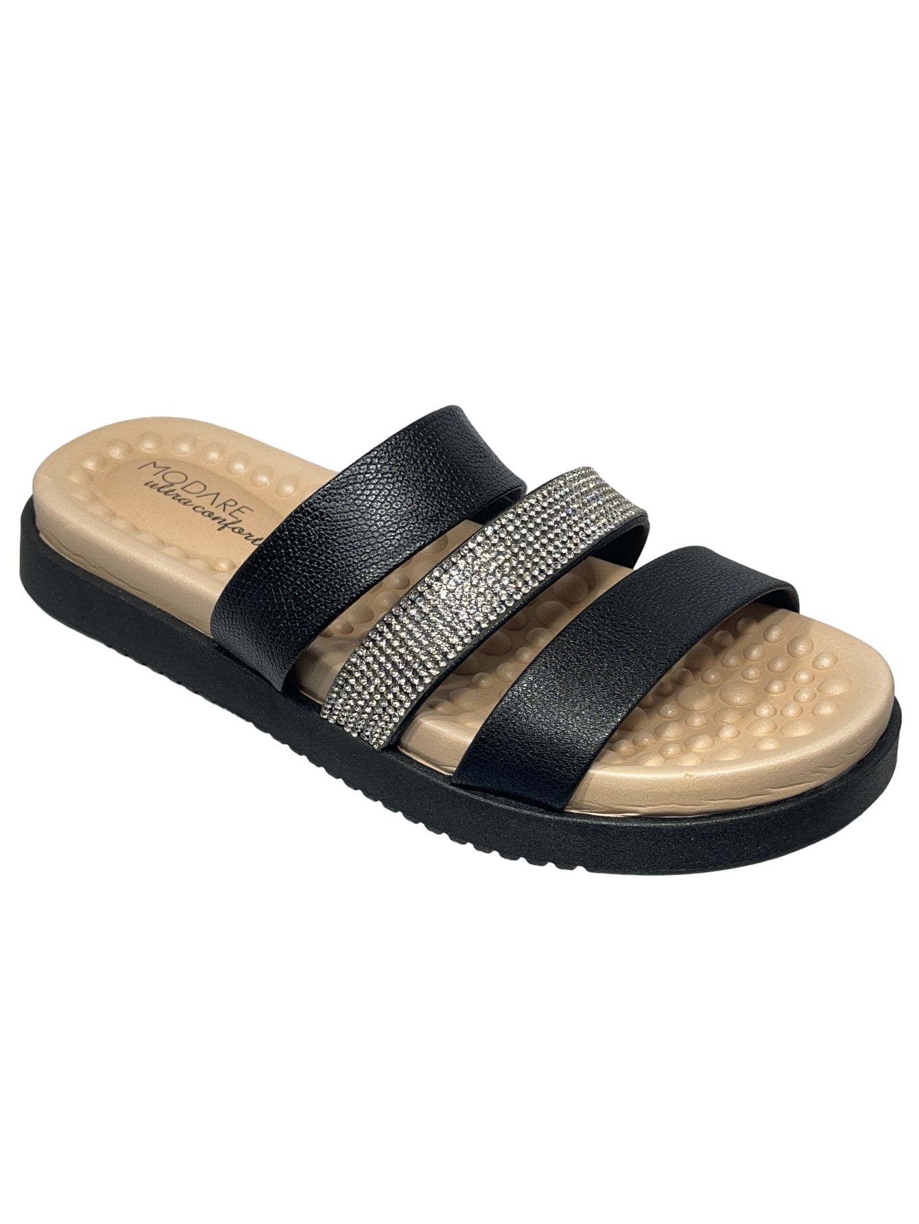 Chinelo Tamanco Slide Strass Modare Ultraconforto 7178.109