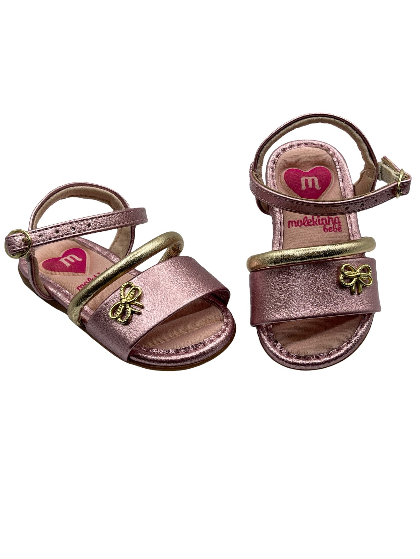 Sandália Infantil Papete Verniz Metalizado Molekinha 2112.671