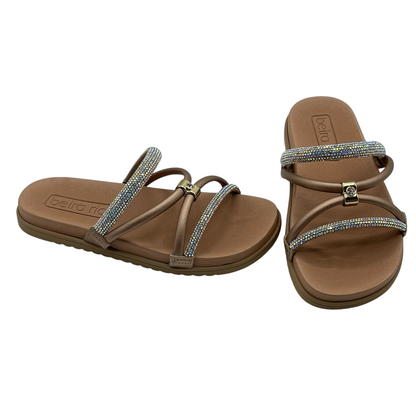 Sandália Rasteirinha Feminina Tiras Strass Beira Rio 8529.102