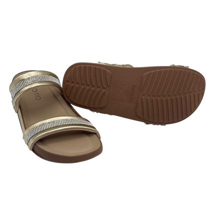 Sandália Feminina Slide Tiras Strass Conforto Beira Rio 8542.100