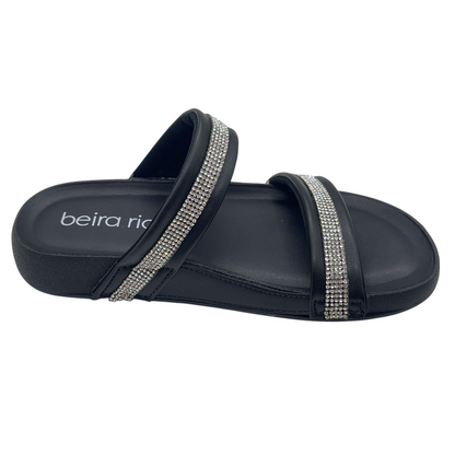 Sandália Feminina Slide Tiras Strass Conforto Beira Rio 8542.100