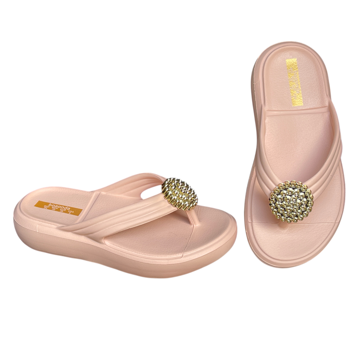 Chinelo Feminino Plataforma EVA  Alana Lux Pedras Boaonda 110