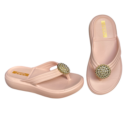 Chinelo Feminino Plataforma EVA  Alana Lux Pedras Boaonda 110