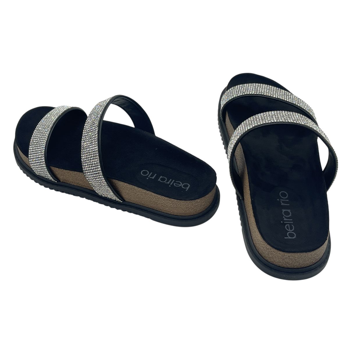 Sandália Feminina Rasteira Slide Strass Beira Rio 8523.106.27881