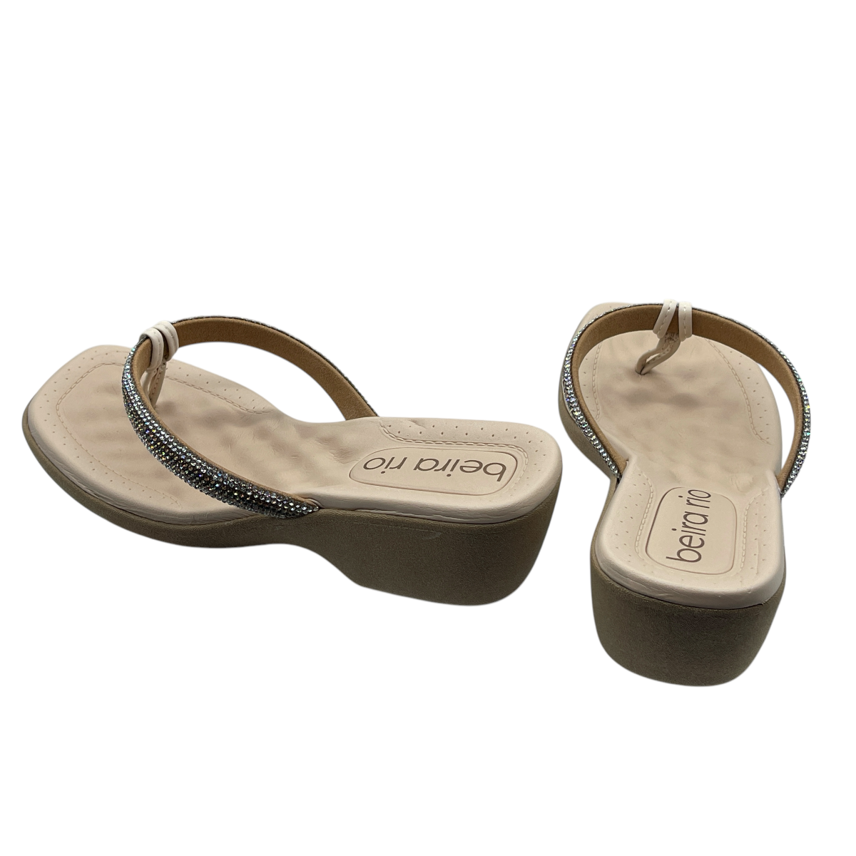 Tamanco Feminino Salto Grosso Baixo Strass Beira Rio 8527.104