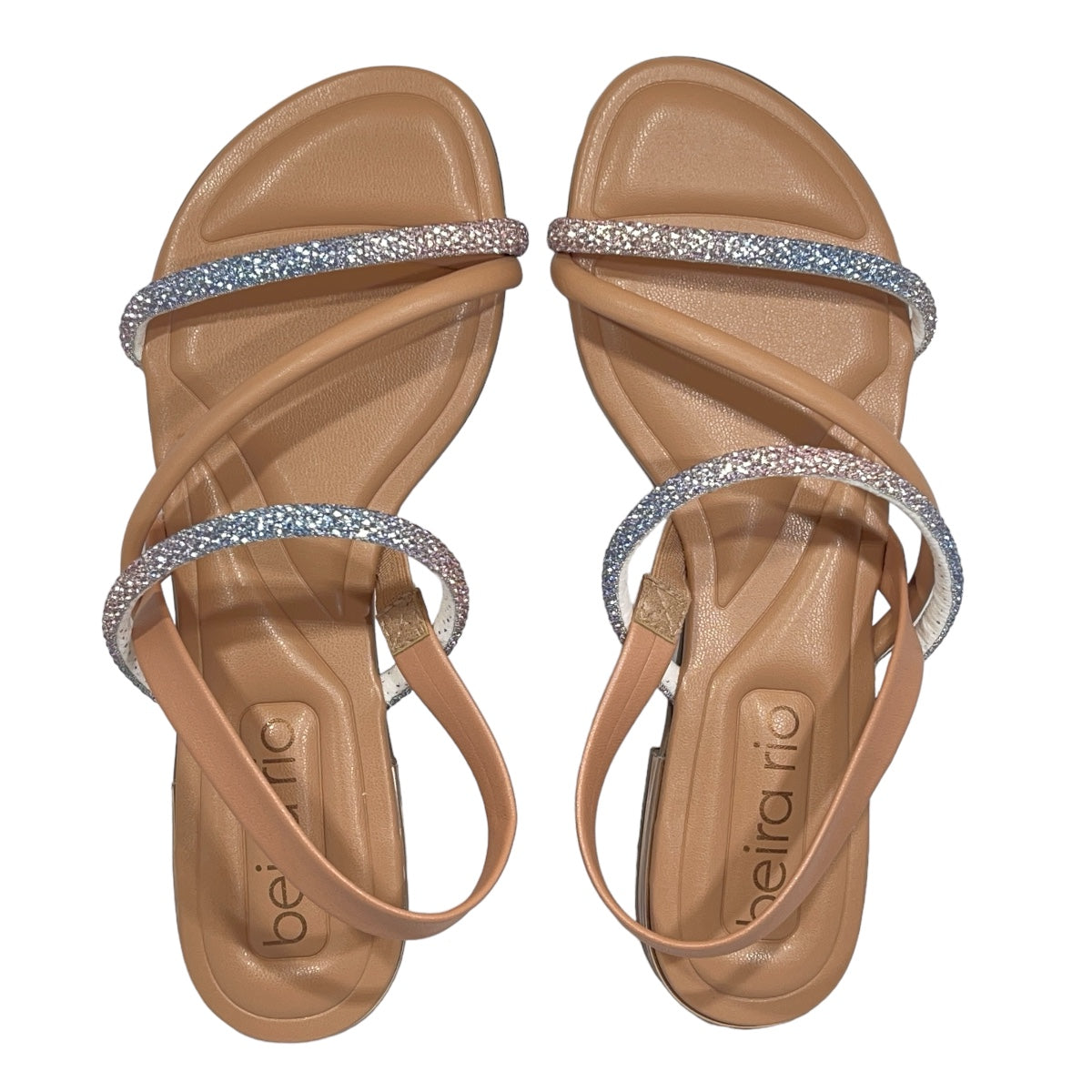 Sandália Rasteira Tiras Strass Degrade Beira Rio 8263.969