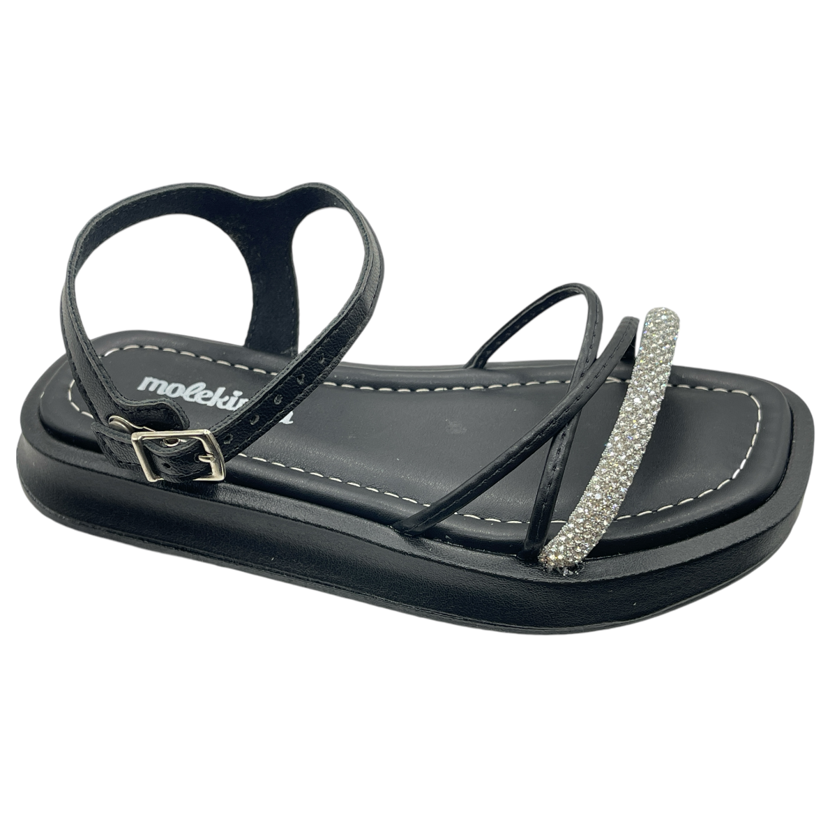 Sandália Infantil Papete Flatform Strass  Molekinha 2355.104