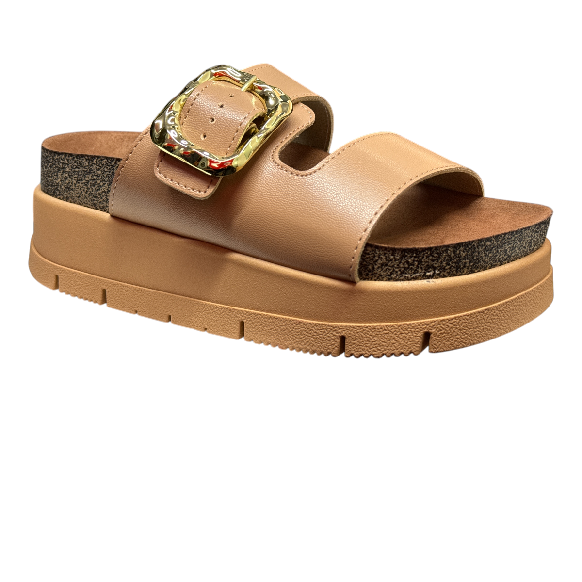 Sandália Tamanco Slide Flatfom Tratorada Moleca 5513.103