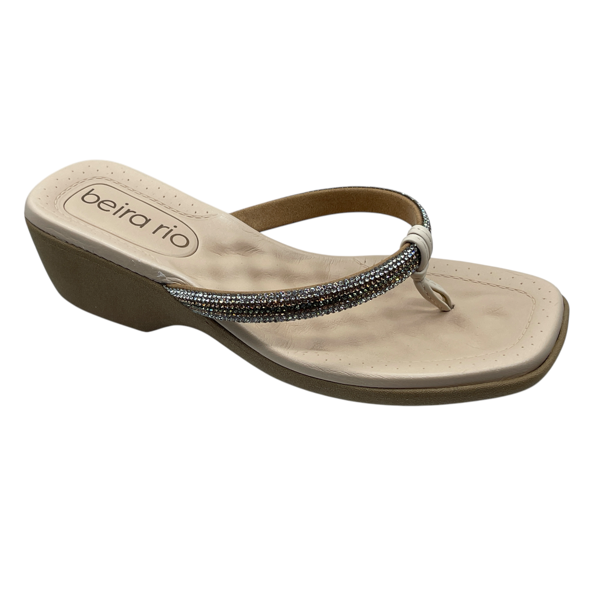 Tamanco Feminino Salto Grosso Baixo Strass Beira Rio 8527.104