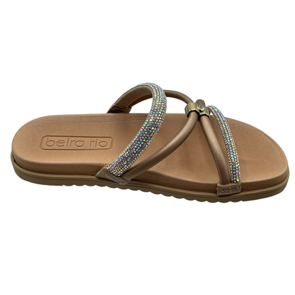 Sandália Rasteirinha Feminina Tiras Strass Beira Rio 8529.102