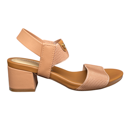 Sandália Elástico Canelado Salto Quadrado Modare Ultraconforto 7187.100