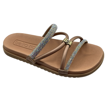 Sandália Rasteirinha Feminina Tiras Strass Beira Rio 8529.102