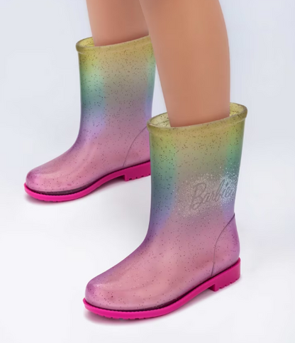 Bota Galocha Infantil Barbie Colorful Grendene kids 23097