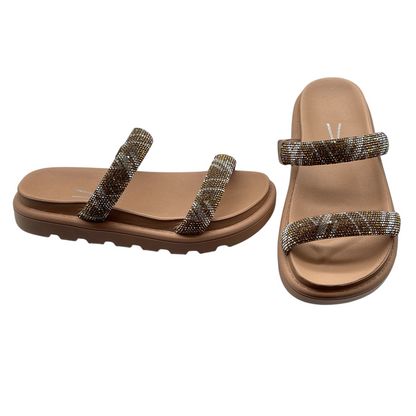 Chinelo Tamanco Slide Flatform Venezza Strass Vizzano 6459.110.28509