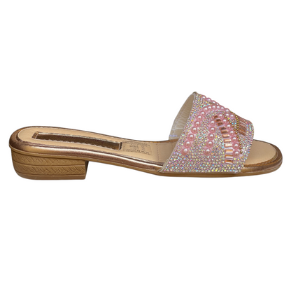 Tamanco Slide Salto Baixo Strass Bertini Mississipi MA641