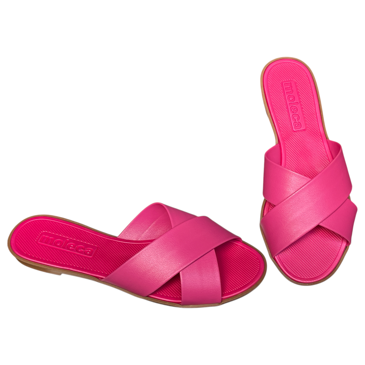 Sandália Feminina Rasteira Slide Tiras Cruzadas Moleca 5532.100