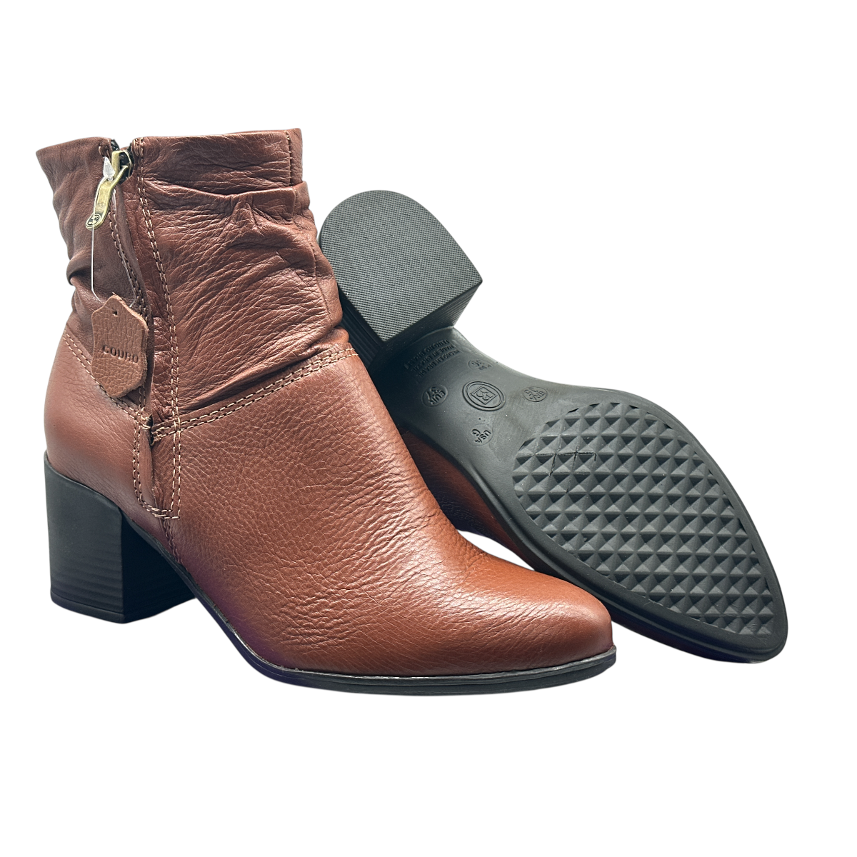 Bota Feminina Cano Curto Couro Burnish Bottero 346907-2