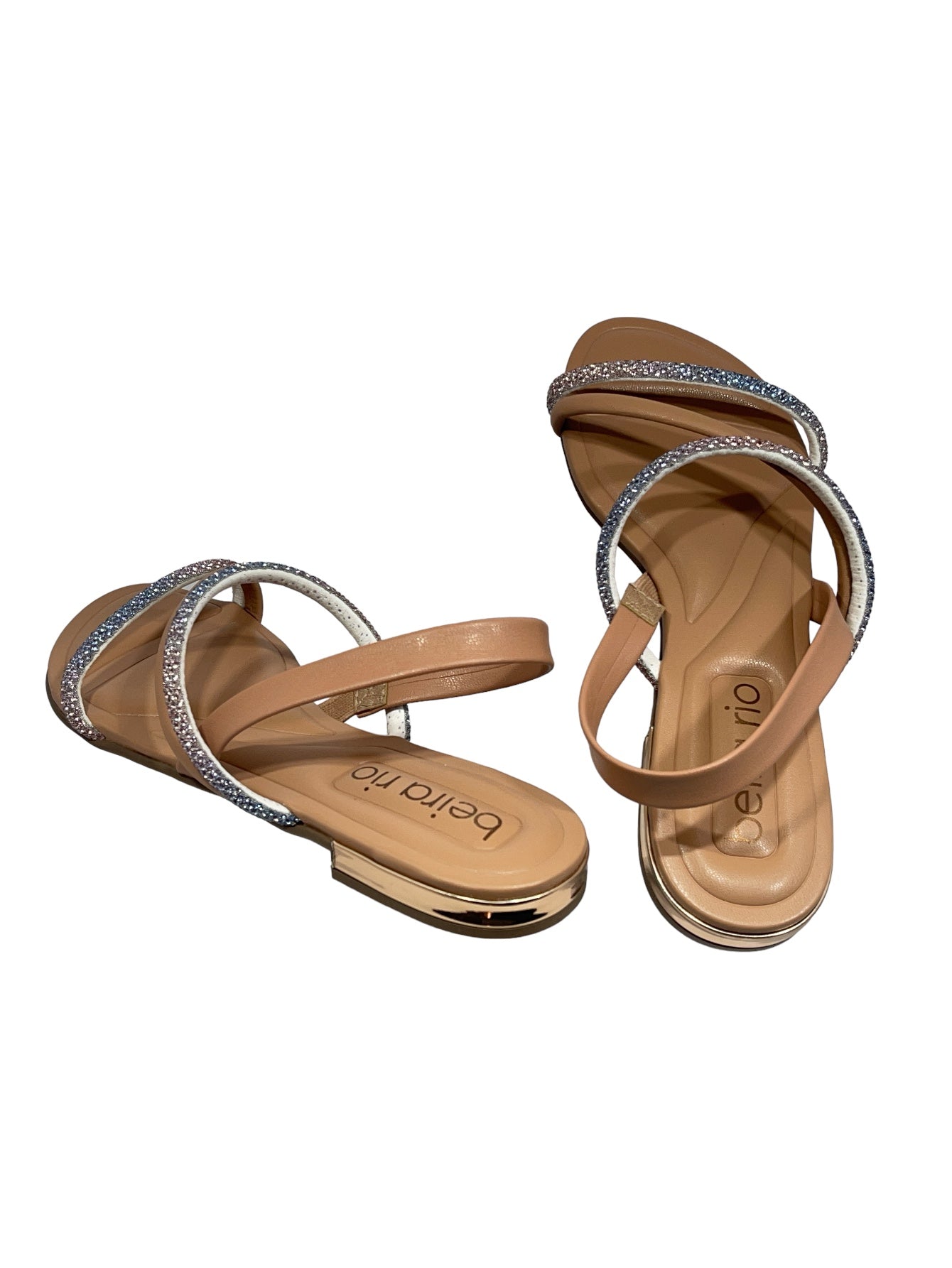 Sandália Rasteira Tiras Strass Degrade Beira Rio 8263.969