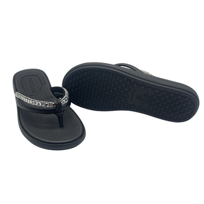 Chinelo Tamanco Feminino Dedo Pedras Strass Moleca 5525.102