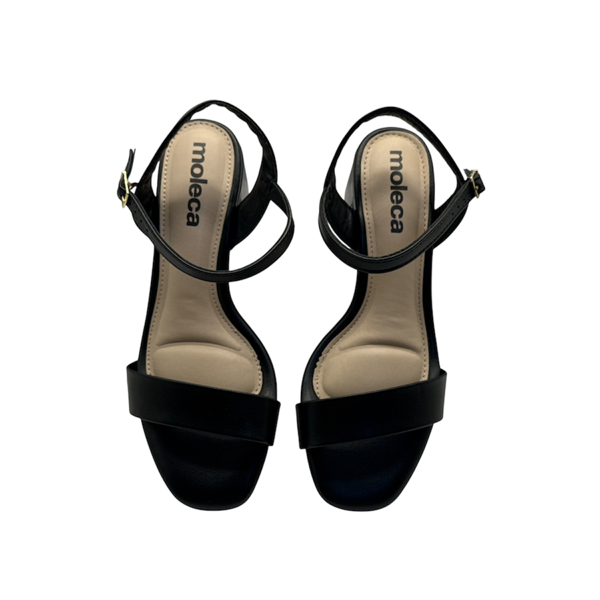 Sandalia Feminina Moleca Salto Grosso 5496.101 Preto