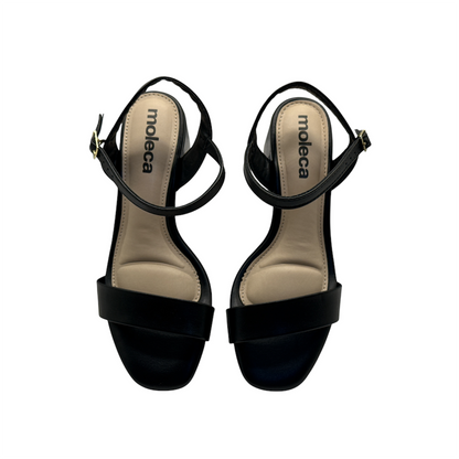 Sandalia Feminina Moleca Salto Grosso 5496.101 Preto