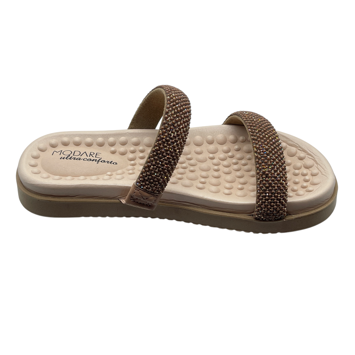 Sandália Rasteira Slide Strass Massageadores Modare 7178.116